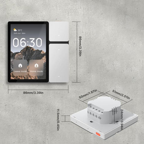 CCP-S01-EU 3.5 inch HD Display Graffiti Smart Home Switch, Mini Smart Central Control Panel