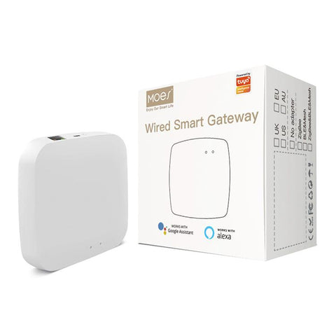 Tuya Smart Home Wired Smart Multifunctional Gateway Compatible with ZigBee, without Bluetooth, with Bluetooth