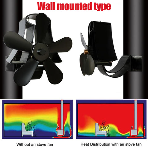 YL-106 5-Blade High Temperature Aluminum Heat Powered Fireplace Stove Fan, YL-106 (Black), YL-106 (Bronze), YL-106 (Grey), YL-106 (Gold), YL-106 (Rose Red), YL-106 (Silver), YL-106 (White)