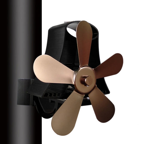 YL-106 5-Blade High Temperature Aluminum Heat Powered Fireplace Stove Fan, YL-106 (Black), YL-106 (Bronze), YL-106 (Grey), YL-106 (Gold), YL-106 (Rose Red), YL-106 (Silver), YL-106 (White)
