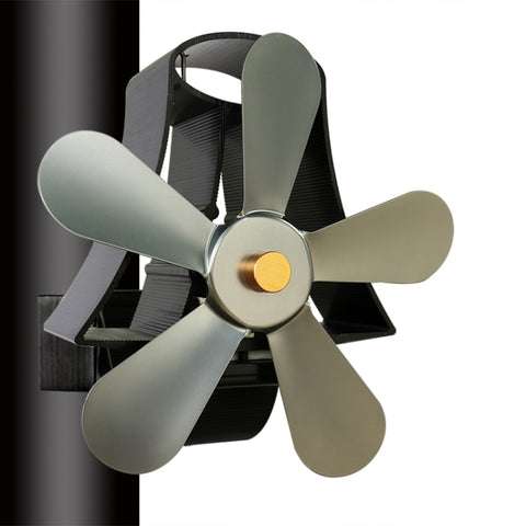 YL-106 5-Blade High Temperature Aluminum Heat Powered Fireplace Stove Fan, YL-106 (Black), YL-106 (Bronze), YL-106 (Grey), YL-106 (Gold), YL-106 (Rose Red), YL-106 (Silver), YL-106 (White)