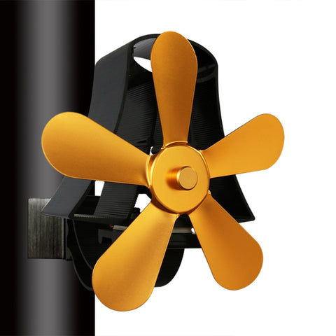 YL-106 5-Blade High Temperature Aluminum Heat Powered Fireplace Stove Fan, YL-106 (Black), YL-106 (Bronze), YL-106 (Grey), YL-106 (Gold), YL-106 (Rose Red), YL-106 (Silver), YL-106 (White)