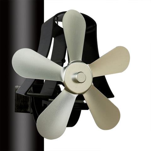 YL-106 5-Blade High Temperature Aluminum Heat Powered Fireplace Stove Fan, YL-106 (Black), YL-106 (Bronze), YL-106 (Grey), YL-106 (Gold), YL-106 (Rose Red), YL-106 (Silver), YL-106 (White)