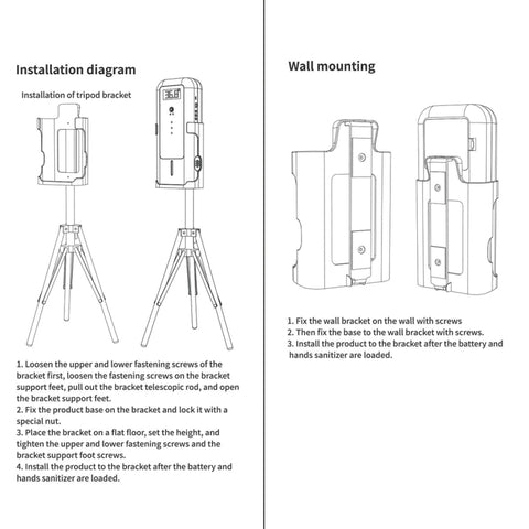 YAD-001 Infrared Thermometer + Automatic Infrared Sensor Sterilization Dispenser with Tripod Mount Holder, YAD-001