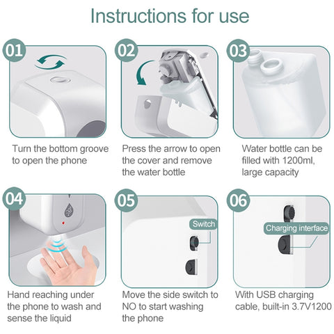 1200ML Touchless Automatic Infrared Sensor Spray Sterilization Dispenser