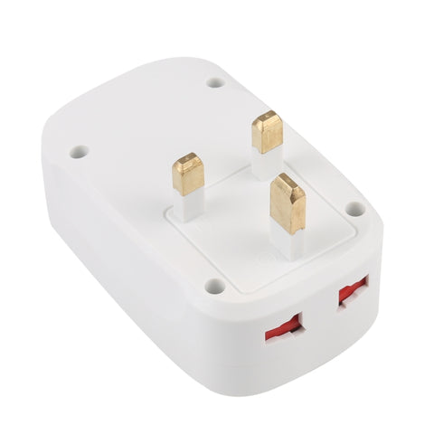 NK-823 2000W Dual USB Travel Charger Power Adapter Socket, UK Plug