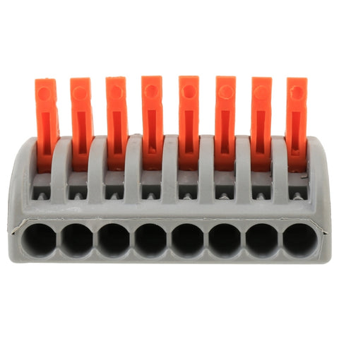 10 PCS 8 Port PCT Series Architectural Wiring Connector LED Lamp Conductor Distributor Junction Box Wire Joint, 8 Port