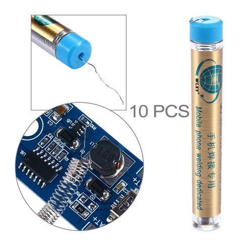 WLXY 0.3mm Solder Wire Flux Tin Lead Melt Soldering Wire, 0.3mm, 10 PCS 0.3mm