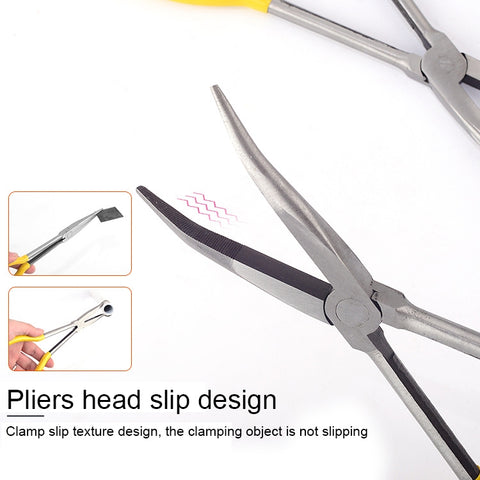 11 Inch Multi-function 90 Degree Bending Needle-nosed Pliers Hand Tool, 90 Degree Bending