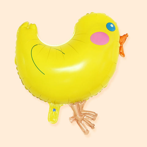 Cartoon Chicken Pattern Easter Holiday Party Animal Ornament Balloons, Random Color Delivery, Cartoon Chicken Pattern Balloons
