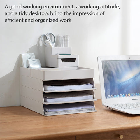 Desktop Removable Assembled Small File Storage Box, 0115-3 (Blue Green), 0115-3 (Grey White)