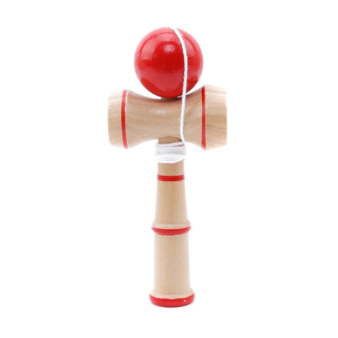 Classic Wooden Skill Toy Kendama with Extra String, Size: 13.5 x 5.5cm