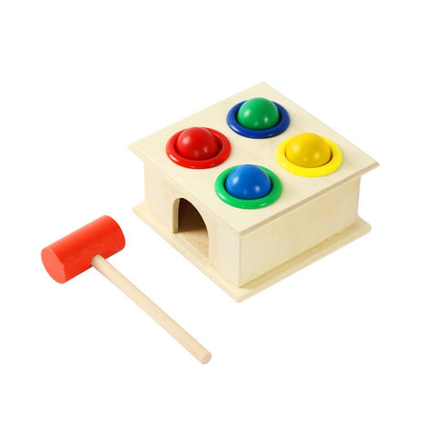 Baby Early Education Intellectual Toy Percussion Knocking Table, Size: 12*12*10cm, Burlywood