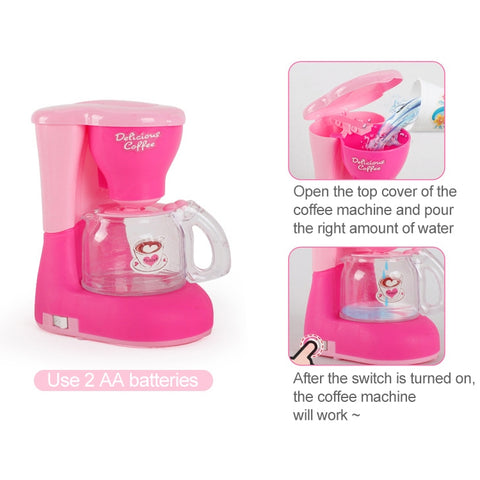 Mini Coffee Machine Pretend Play Children Simulation Appliances Toys, 3696