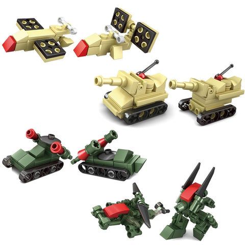 8 in 1 KAZI Field Forces Children DIY Enlightenment Assembled Building Blocks Educational Intelligence Toy, GPT6074A, GPT6074B