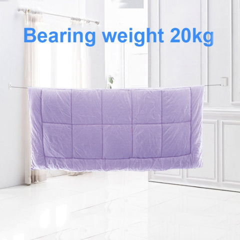 Retractable Indoor And Outdoor Clothes Wall Hanger Magic Drying Rack Balcony Bathroom Invisible Clothesline Wire Rope, Pink, White, Silver