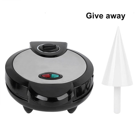 Electric Egg Roll Maker DIY Ice Cream Cone Machine Crispy Omelet Machine Pancake Machine, EU Plug, EU Plug