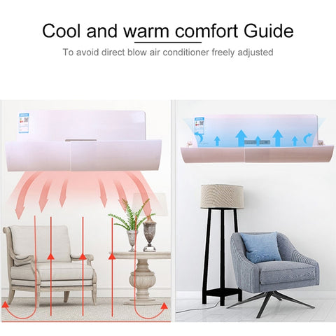 Bedroom Wall-Mounted Baby Universal Anti-Straight Blowing Air Conditioning Windshield Wind Deflector Shroud, S Three Board Version, S Three Board Version
