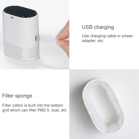 HE-K001 Hanging Neck Negative USB Rechargeable Ion Air Purifier Portable Household Formaldehyde Removal Portable Purifier