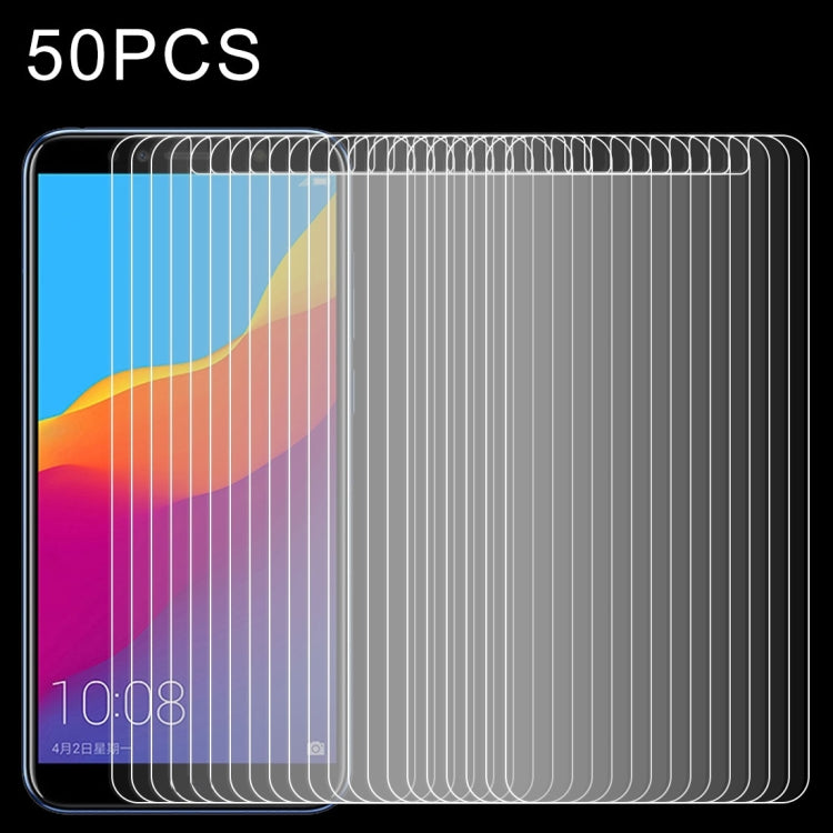 50 PCS 0.26mm 9H 2.5D Tempered Glass Film for Huawei Honor 7A, For Honor 7A(50 PCS)