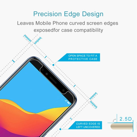 50 PCS 0.26mm 9H 2.5D Tempered Glass Film for Huawei Honor 7A, For Honor 7A(50 PCS)