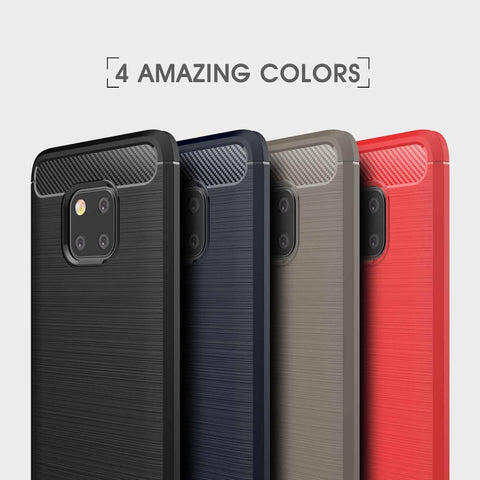 Brushed Texture Carbon Fiber Shockproof TPU Case for Huawei Mate 20 Pro, For Mate 20 Pro, For Huawei Mate 20 Pro