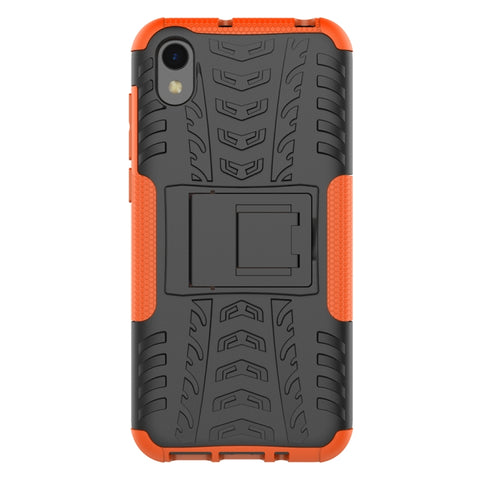 Shockproof  PC + TPU Tire Pattern Case for Huawei Honor 8s, with Holder, For Huawei Honor 8s