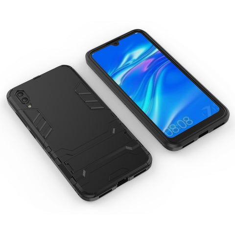 Shockproof PC + TPU Case for Huawei Enjoy 9, with Holder, For Huawei Enjoy 9