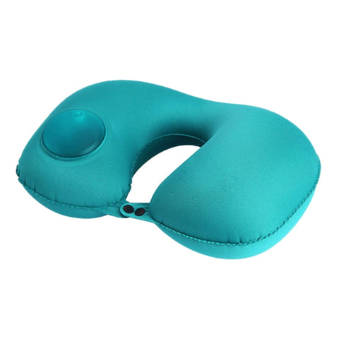 Portable Press Type Automatic Inflating Travel  U-shape Neck Pillow