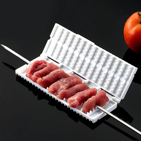 Functional Barbecue Wear String Machine Tool Meat Vegetable Kebabs Skewer, Vegetable Kebabs Skewer