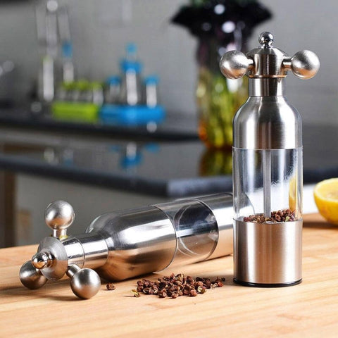 MICLAN Stainless Steel 304 Rudder Shape Grinder Pepper Grinding Machine, Size : L, L