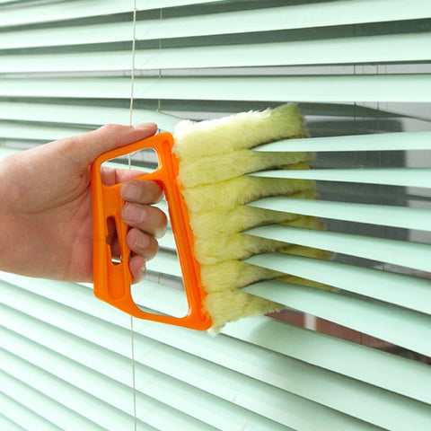 Microfiber Blinds Cleaning Brush Slat Dust Cleaner Clip Window Air Conditioner Duster