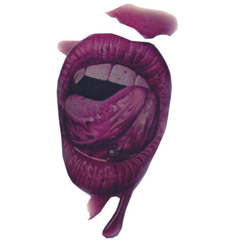 10pcs S-291 Halloween Terror Realistic Wound Blood Mouth Temporary Tattoo Sticker, S-291/10pcs