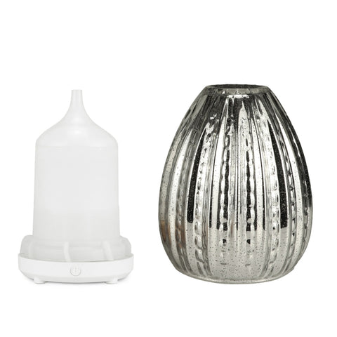100ml Creative Vase Shape Aromatherapy Machine 3D Glass Humidifier Automatic Alcohol Sprayer with Colorful LED Lamp, 3D Glass Humidifier