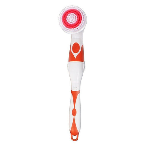 Multi-function Electric Waterproof Bath Cleansing Brush Long-handled Massage Brush, with 4 Brush Heads
