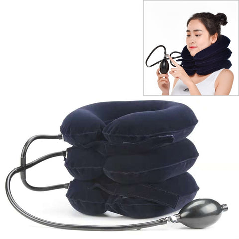 Household Full Cashmere Cervical Traction Instrument Neck Protection Inflatable Cervical Spine Massage Instrument, Full Cashmere (Grey), Full Cashmere (Blue), Full Cashmere (Purple), Full Cashmere (Rose Red), Full Cashmere (Black), Full Cashmere (Coffee)