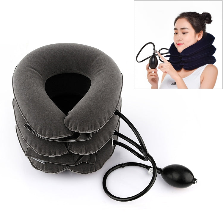 Household Full Cashmere Cervical Traction Instrument Neck Protection Inflatable Cervical Spine Massage Instrument, Full Cashmere (Grey), Full Cashmere (Blue), Full Cashmere (Purple), Full Cashmere (Rose Red), Full Cashmere (Black), Full Cashmere (Coffee)