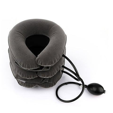 Household Full Cashmere Cervical Traction Instrument Neck Protection Inflatable Cervical Spine Massage Instrument, Full Cashmere (Grey), Full Cashmere (Blue), Full Cashmere (Purple), Full Cashmere (Rose Red), Full Cashmere (Black), Full Cashmere (Coffee)