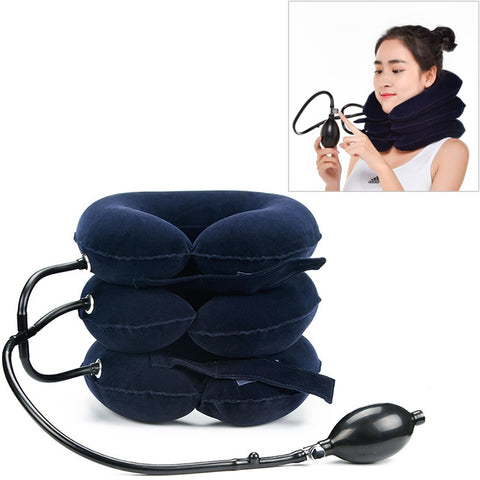 Household Full Cashmere Cervical Traction Instrument Neck Protection Inflatable Cervical Spine Massage Instrument, Full Cashmere (Grey), Full Cashmere (Blue), Full Cashmere (Purple), Full Cashmere (Rose Red), Full Cashmere (Black), Full Cashmere (Coffee)