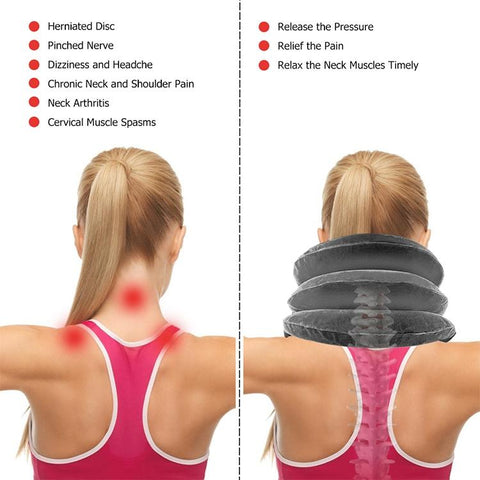 Household Full Cashmere Cervical Traction Instrument Neck Protection Inflatable Cervical Spine Massage Instrument, Full Cashmere (Grey), Full Cashmere (Blue), Full Cashmere (Purple), Full Cashmere (Rose Red), Full Cashmere (Black), Full Cashmere (Coffee)