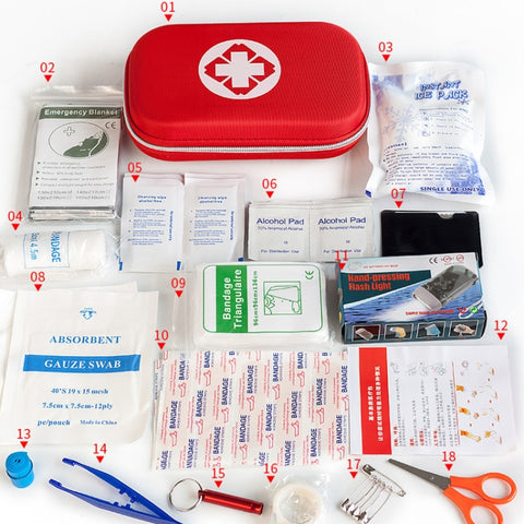 43 In 1 EVA Portable Car Home Outdoor Emergency Supplies Kit Survival Rescue Box, 43 In 1 21x13x5cm (Black), 43 In 1 21x13x5cm (Orange), 43 In 1 21x13x5cm (Blue), 43 In 1 21x13x5cm (Red)