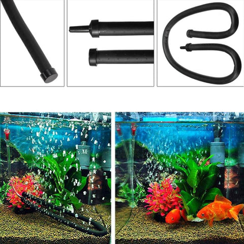 105cm Double Heads Aquarium Pump Bubble Bar Hose Aquarium Accessories Air Oxygen Strip Diffuser for Aquariums and Fish Tanks, 105cm Double Heads