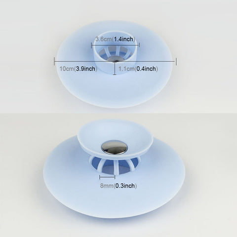 2 PCS Silicone Drain Stopper Deodorant Sink Bathtub Floor Drain Protector