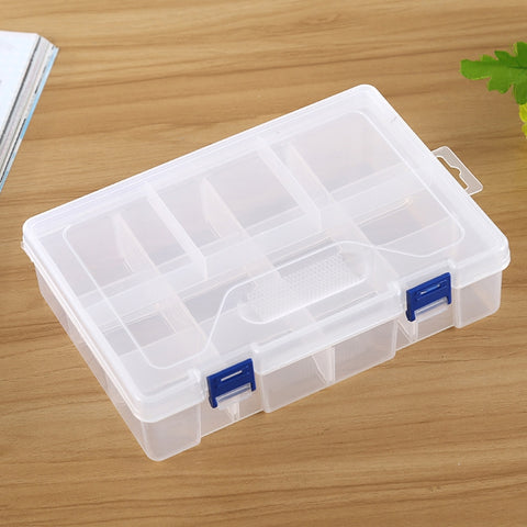 Double layer 8 Slots Plastic Jewelry Box Organizer Storage Container with Adjustable Dividers, 8 Slots (Pink), 8 Slots (Blue), 8 Slots (Purple), 8 Slots (White)