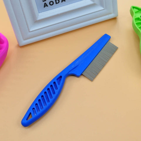 5 PCS Pet Cats Dogs Supplies Combs Fine Toothed Stainless Steel Needle Fleas Removal Combs, Length: 18.5cm, Length: 18.5cm, Blue, Length: 18.5cm, Purple, Length: 18.5cm, White