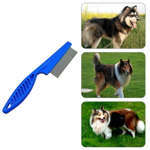 5 PCS Pet Cats Dogs Supplies Combs Fine Toothed Stainless Steel Needle Fleas Removal Combs, Length: 18.5cm, Length: 18.5cm, Blue, Length: 18.5cm, Purple, Length: 18.5cm, White