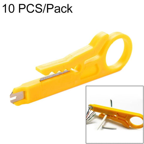 10 PCS Mini Cable Crimping Tool Punch Down Cutter for RJ45 Cat5 Network Cable, Data Telephone Cable, Computer UTP Cable, 10 PCS