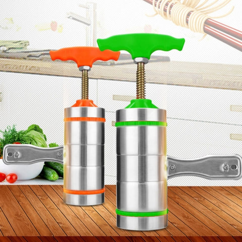 4 Molds Household Manually Small Stainless Steel Pressing Style Handhold Noodle Machine, 4 Molds