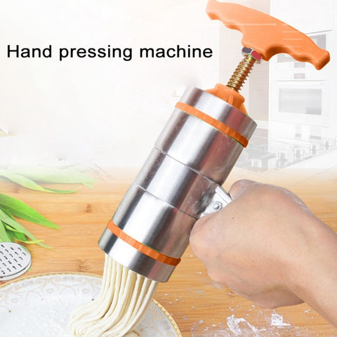 5 Molds Household Manually Small Stainless Steel Pressing Style Handhold Noodle Machine, 5 Molds