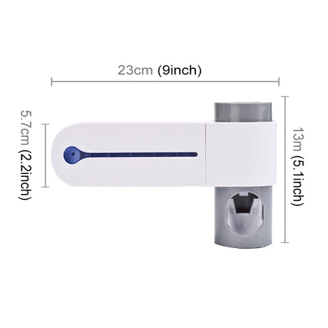 Automatic Toothpaste Dispenser Dental UV Ultraviolet Toothbrush Sterilizer Storage Holder